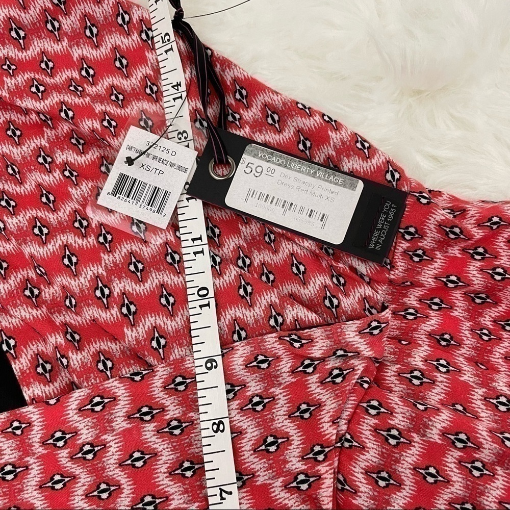NWT Dex Asymmetrical Faux Wrap Dress Red Size XS - Picture 8 of 11